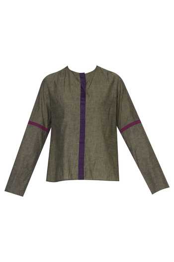 MATI_Beige Handloom Cotton Tunic_Online_at_Aza_Fashions