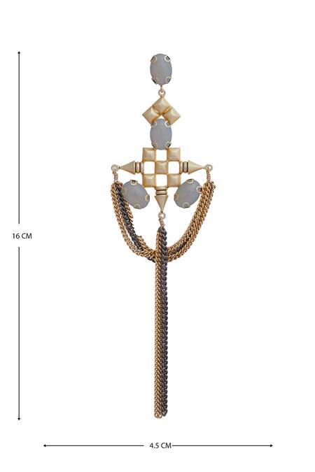 Shop_Masaya Jewellery_Blue Stone Earrings _Online_at_Aza_Fashions