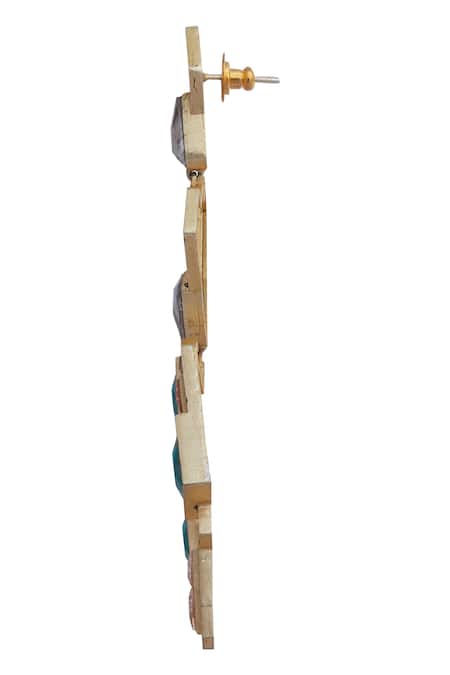 Masaya Jewellery Gold Plated Crystals Earrings at Aza Fashions Masaya Jewellery_Gold Plated Crystals Earrings _at_Aza_Fashions