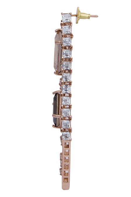 Esme By Aashna Dalmia_Gold Plated Crystal Earrings _at_Aza_Fashions