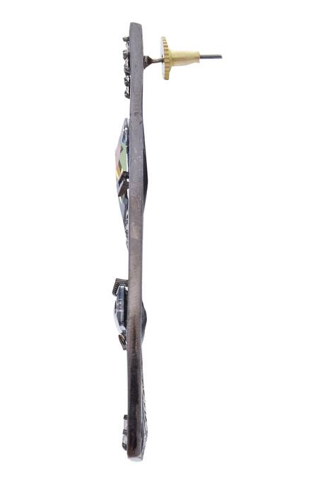 Esme By Aashna Dalmia_Black Crystal Earrings _at_Aza_Fashions