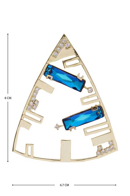 Shop Esme By Aashna Dalmia Blue Crystal Earrings Online at Aza Fashions Shop_Esme By Aashna Dalmia_Blue Crystal Earrings _Online_at_Aza_Fashions