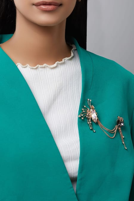 Esme By Aashna Dalmia Crystal Brooch 