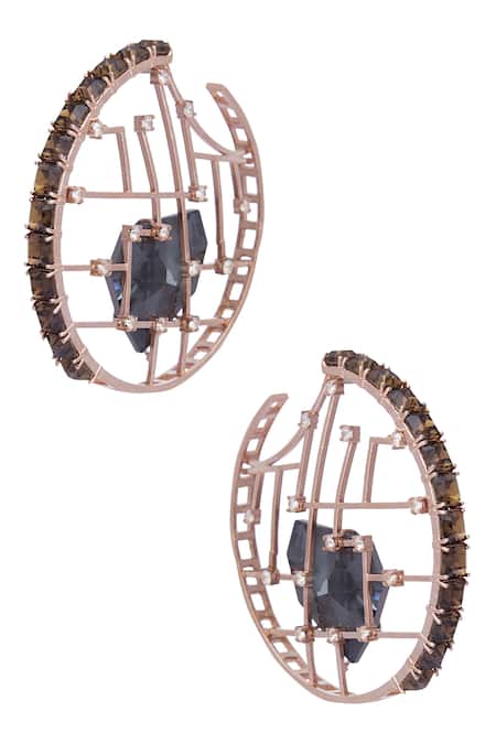 Esme by Aashna Dalmia Crystal Hoops 