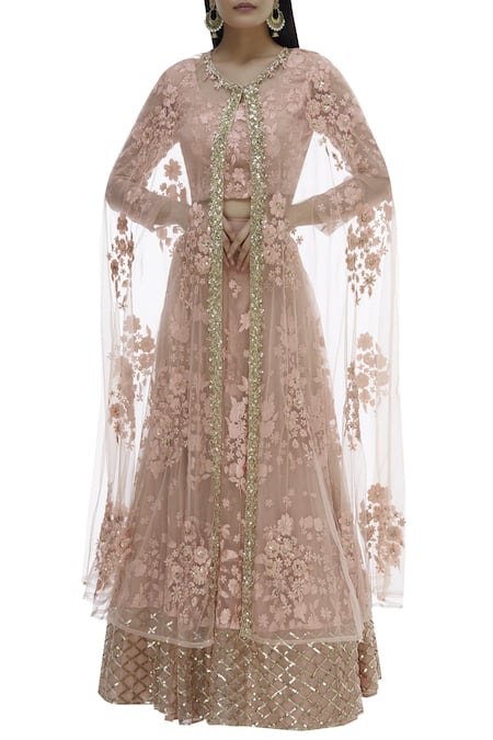 Astha Narang Embroidered Lehenga & Cape Set 