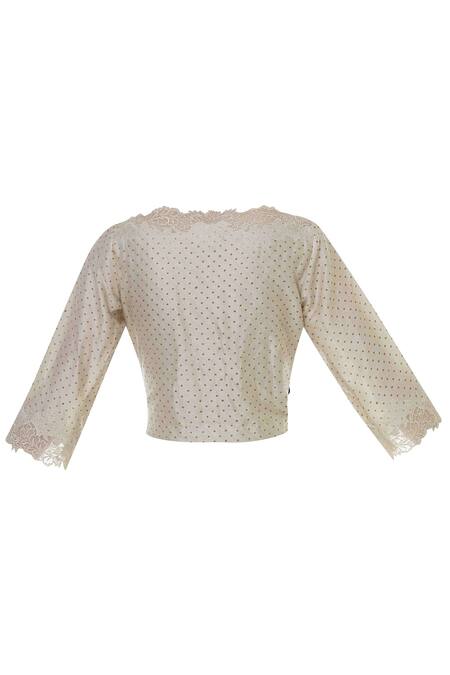 Torani Off White Chanderi Printed Saree Blouse Online at Aza Fashions Torani_Off White Chanderi Printed Saree Blouse_Online_at_Aza_Fashions