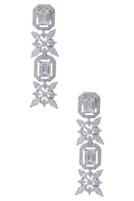 Moh-Maya By Disha Khatri_Silver Plated Crystals Choker Set _at_Aza_Fashions