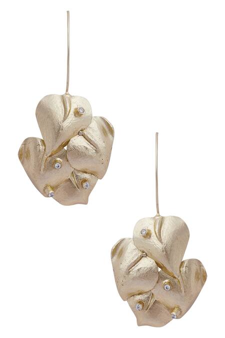 Moh-Maya By Disha Khatri Gold Plated Metal Sculpted Ear Cuffs