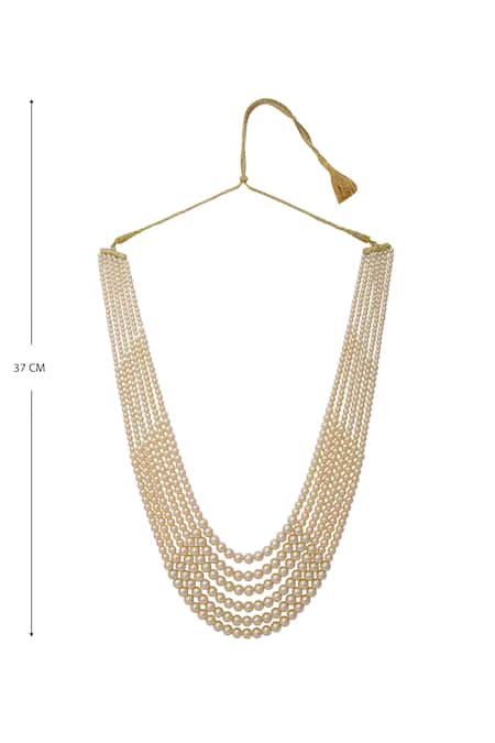 Moh-Maya By Disha Khatri_Gold Plated Layered Bead Mala _Online_at_Aza_Fashions