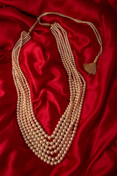 Buy_Moh-Maya By Disha Khatri_Gold Plated Layered Bead Mala _Online_at_Aza_Fashions