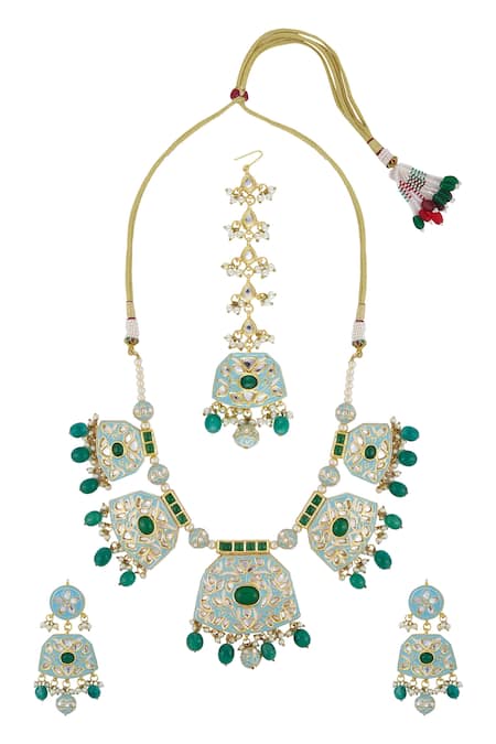 Posh by Rathore Gold Plated Kundan Choker Set