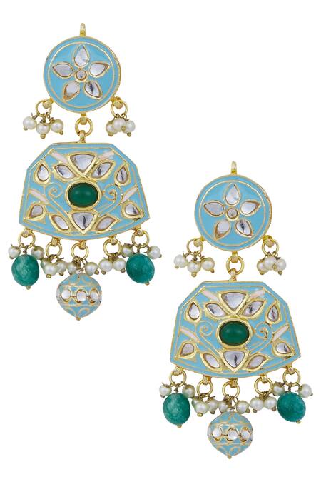 Posh By Rathore_Gold Plated Kundan Choker Set_Online_at_Aza_Fashions