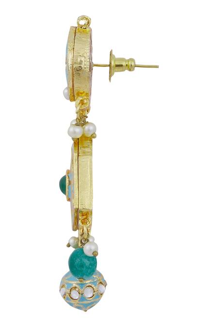 Posh By Rathore_Gold Plated Kundan Choker Set_at_Aza_Fashions