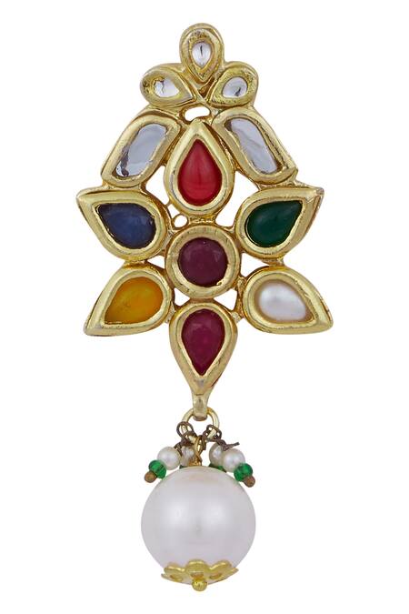 Buy_Posh By Rathore_Multi Color Beads, Stones Necklace Set _Online_at_Aza_Fashions