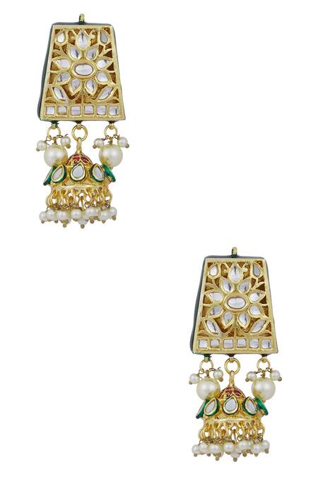 Posh By Rathore_Gold Plated Kundan Choker Set_Online_at_Aza_Fashions