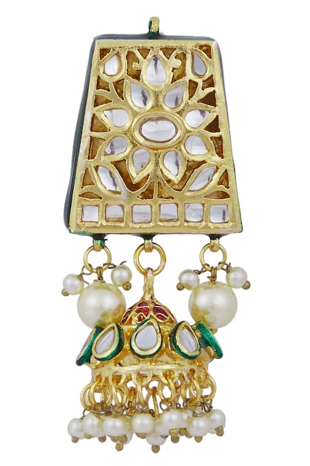 Buy_Posh By Rathore_Gold Plated Kundan Choker Set_Online_at_Aza_Fashions