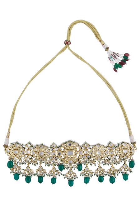 Shop Posh By Rathore Gold Plated Kundan Choker Set Online at Aza Fashions Shop_Posh By Rathore_Gold Plated Kundan Choker Set _Online_at_Aza_Fashions