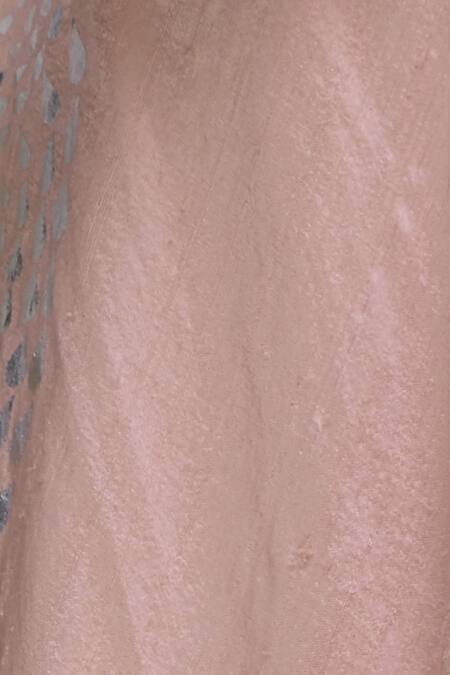 Urvashi Joneja_Off White Georgette Sequin And Bead Round Embellished Tie Up Blouse _at_Aza_Fashions