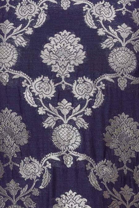 Vishwa By Pinki Sinha Blue Banarasi Kurta With Palazzos at Aza Fashions Vishwa By Pinki Sinha_Blue Banarasi Kurta With Palazzos_at_Aza_Fashions