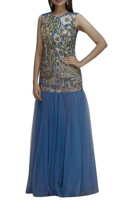 AHARIN INDIA Embroidered Gown  