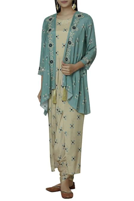 Soup by Sougat Paul Printed Jumpsuit with Jacket 