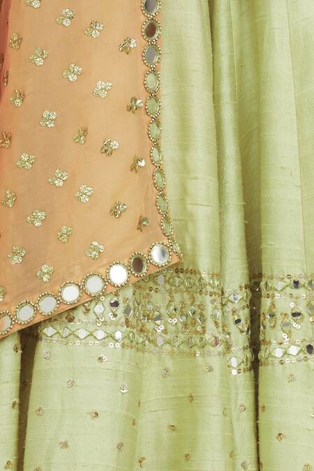 Abhinav Mishra Peach Embroidered Kurta And Sharara Set at Aza Fashions Abhinav Mishra_Peach Embroidered Kurta And Sharara Set_at_Aza_Fashions