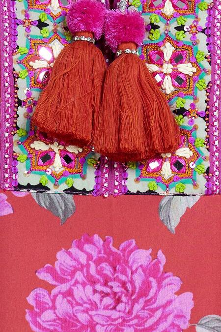 Gopi Vaid_Red Printed Kurta_at_Aza_Fashions