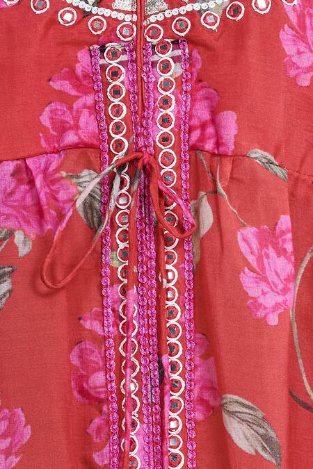 Gopi Vaid_Red Printed Kurta_at_Aza_Fashions