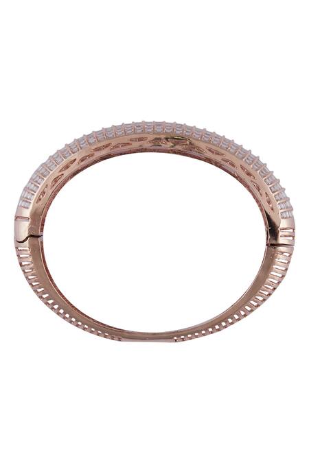 Moh-Maya By Disha Khatri_Gold Plated Crystals Bangle_Online_at_Aza_Fashions