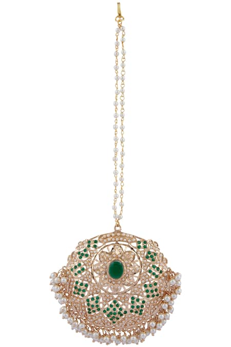 Moh-Maya by Disha Khatri Bead Studded Maangtikka 