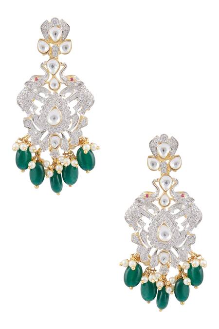 Buy_Moh-Maya By Disha Khatri_Gold Plated Crystals, Beads, Stones Choker Set _Online_at_Aza_Fashions