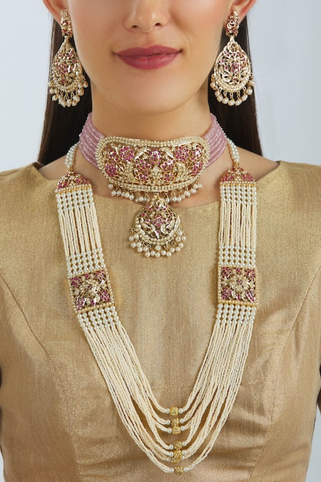 Moh-Maya by Disha Khatri Layered Necklace Set 