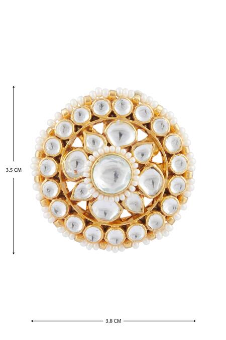 Moh-Maya By Disha Khatri_Gold Plated Kundan Choker Set_at_Aza_Fashions