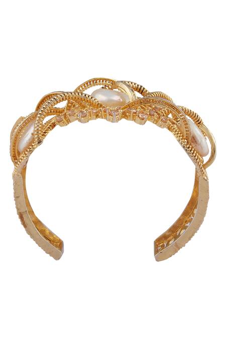 Buy_Rohita_Gold Plated Bead Bracelet_Online_at_Aza_Fashions
