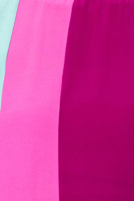 Buy_Manish Malhotra_Purple Crepe Colorblock Tunic