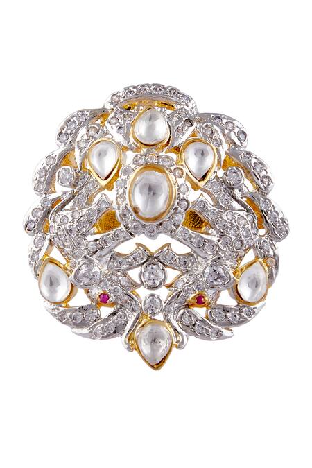 Moh-Maya By Disha Khatri Silver Plated Crystal Ring Online at Aza Fashions Moh-Maya By Disha Khatri_Silver Plated Crystal Ring_Online_at_Aza_Fashions