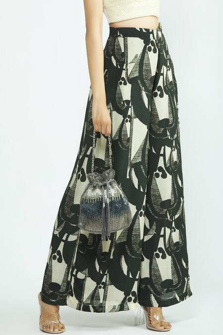 Buy_Moh-Maya By Disha Khatri_Grey Beads Embellished Potli Bag_Online_at_Aza_Fashions