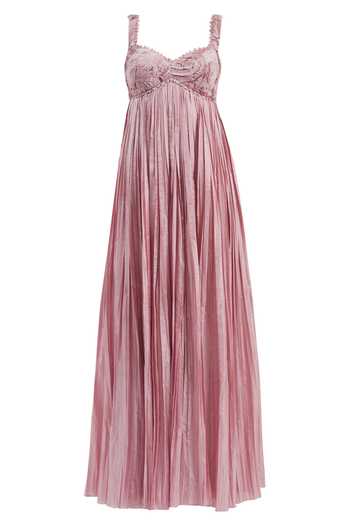 Rocky Star Pink Silk Pleated Gown Online at Aza Fashions Rocky Star_Pink Silk Pleated Gown_Online_at_Aza_Fashions