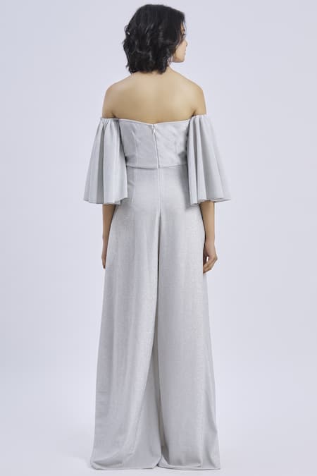 Swatee Singh Off Shoulder Metallic Jumpsuit 