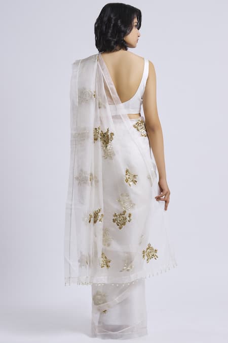 Ranian Embellished Saree with Blouse 