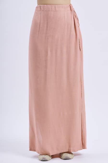 Ranian_Pink Silk Gota Patti Square Saree With Blouse_at_Aza_Fashions