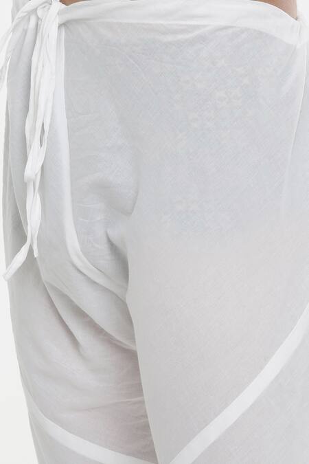 Shop_Mayank Modi - Men_Yellow Linen Embroidery Kurta Set For Kids_Online_at_Aza_Fashions