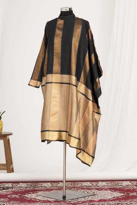 Mayank Anand Shraddha Nigam Striped Draped Tunic 