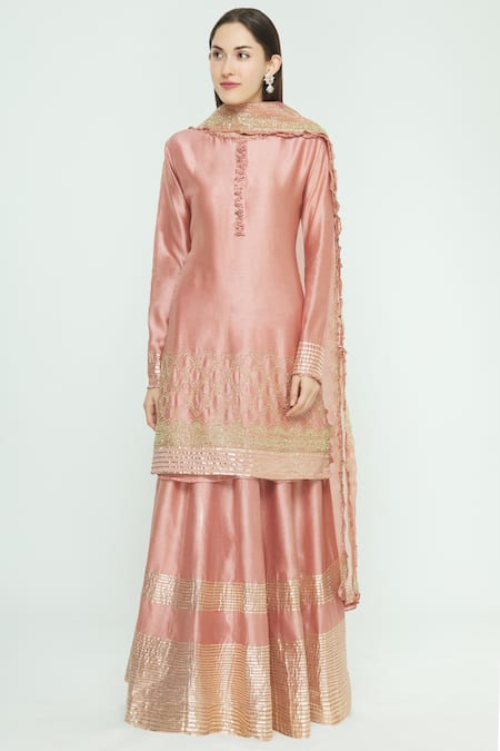 Aksh Chanderi Kurta Lehenga Set 