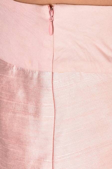 Aariyana Couture_Pink Viscose, Bamboo, Georgette Embroidery, Tassels Round Kurta Dhoti Pant Set_at_Aza_Fashions