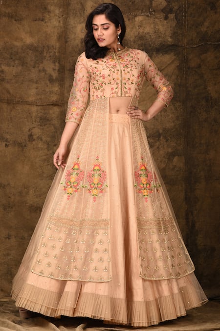 Aariyana Couture Embroidered Kurta Lehenga Set 