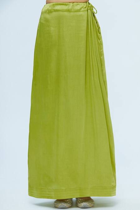 Shop_I Am Design_Green Silk Organza Saree With Blouse_Online_at_Aza_Fashions