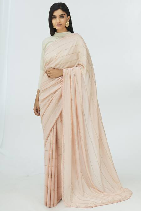 Ilk_Pink Silk Saree With Blouse_Online_at_Aza_Fashions