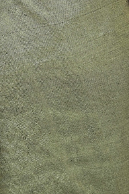 Shop_Akaaro_Grey Cotton Linen Saree _Online_at_Aza_Fashions