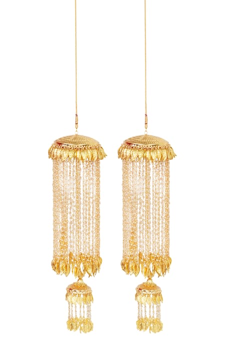 Auraa Trends Gold Plated Beads Kaleeras Set Of 2 